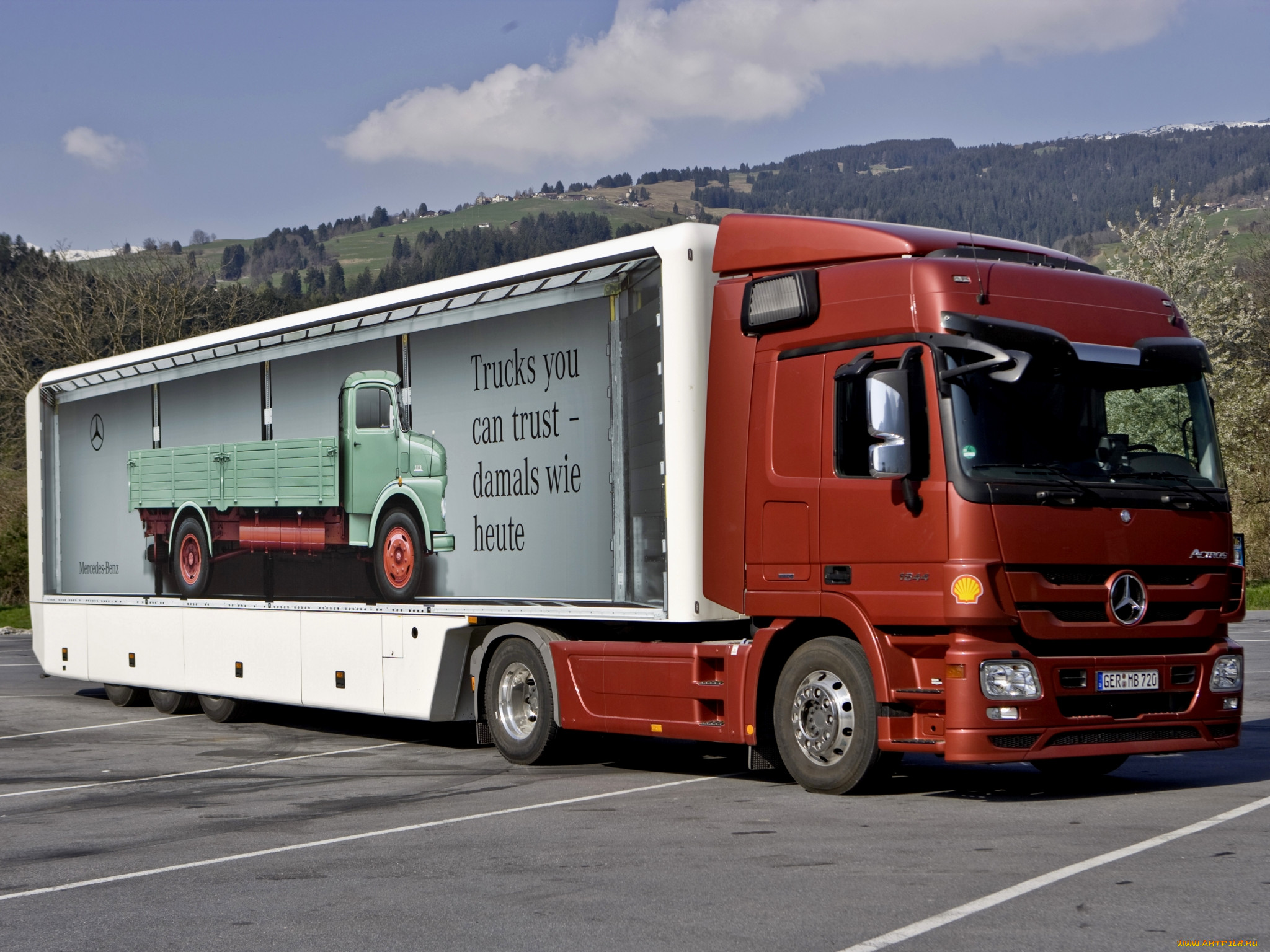 , mercedes, trucks, 